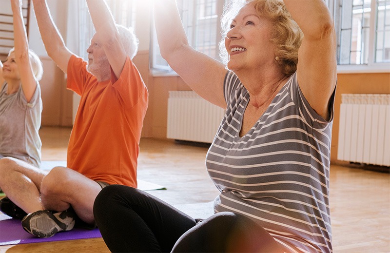 group exercising